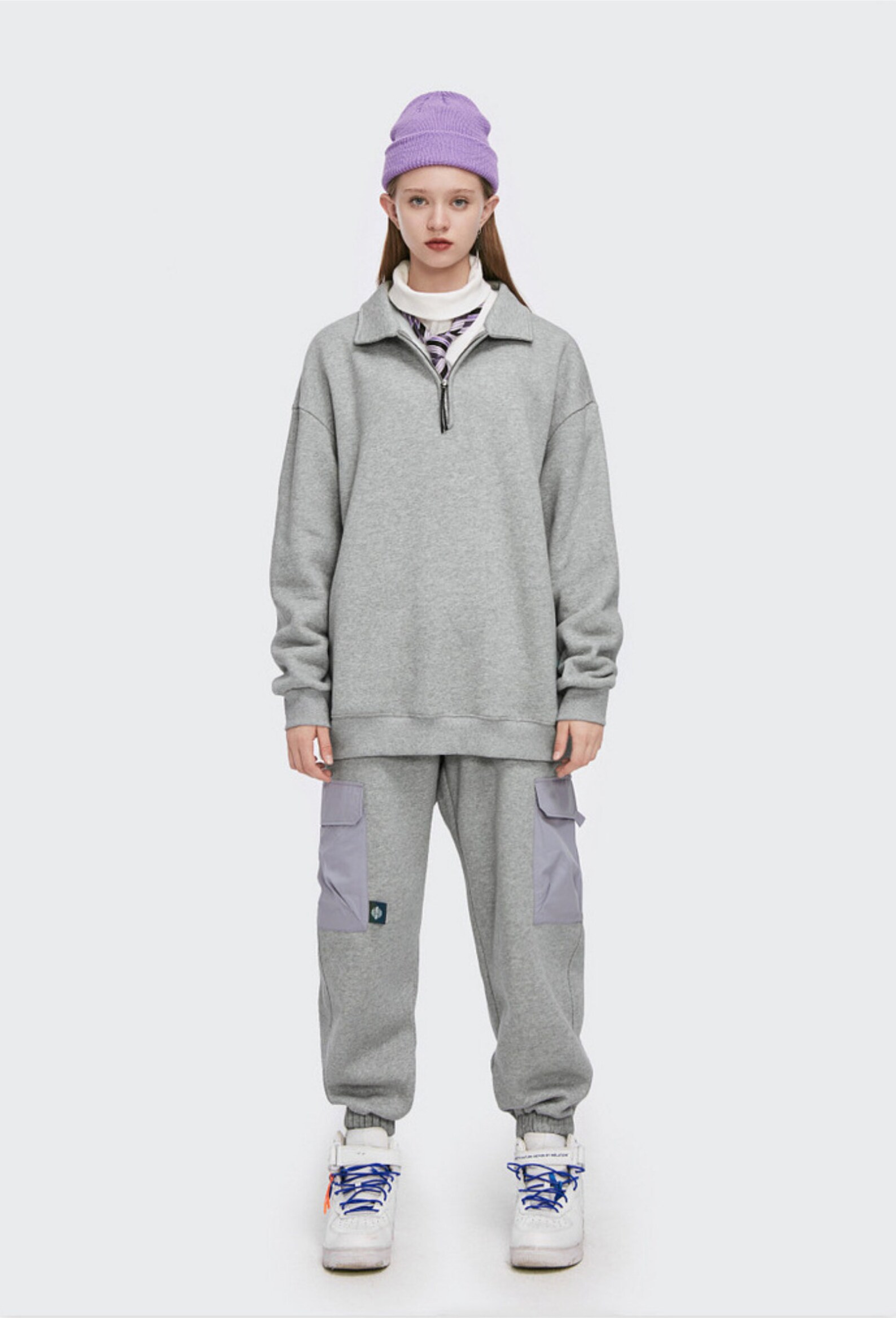 Basic Collared Hoodies Quarter Zip Sweatshirts Unisex Etsy