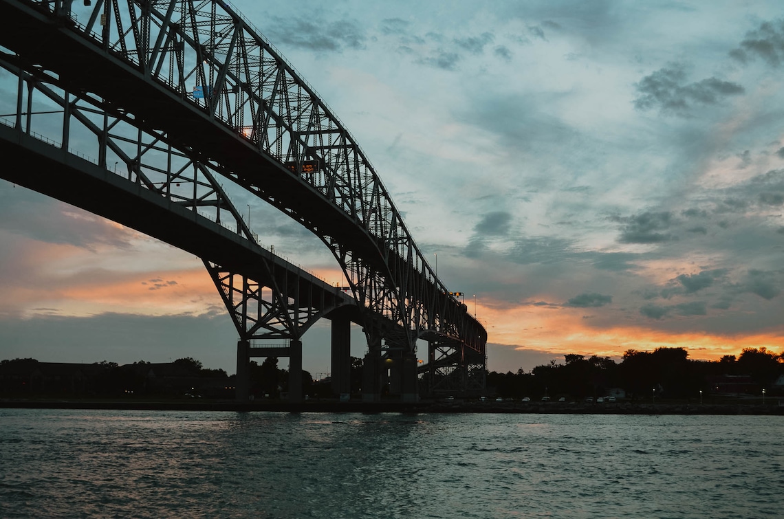 5x7 Print Blue Water Bridge Lake Huron, Ontario Etsy