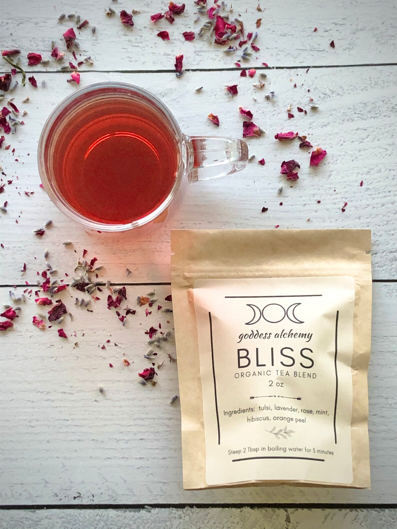 BLISS BLEND Mood Boosting Adaptogenic Herbal Tea Tulsi Etsy