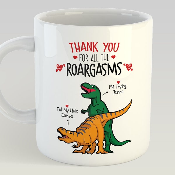 Personalisierte Danke für alle Roargasms Dank UK Lieferant Lustige Neuheit Becher 11 Unze Geschenkbox