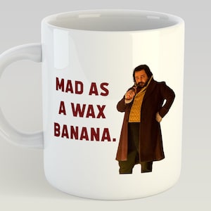 Ce que nous faisons dans l'ombre Laszlo Matt Berry Vampires Wax Banana Quote Nouveauté Mug 11 oz Boîte cadeau