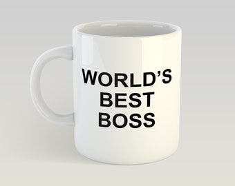 World's Best Boss The Office Michael Scott - Taza de regalo (11.0 fl oz)