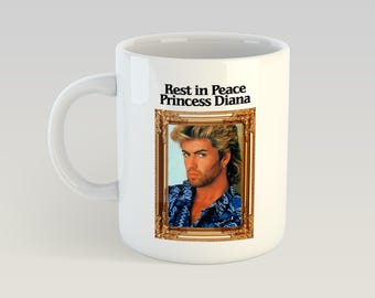 George Michael Princess Diana Lady Di Funny Gift Box Novelty Mug 11oz Gift Box