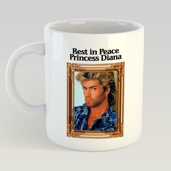 George Michael Princess Diana Lady Di Funny Gift Box Novelty Mug 11oz Gift Box