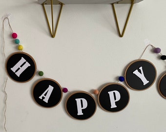 General Happy BIrthday Circle Neutral Banner