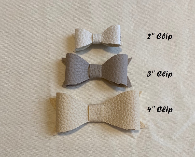 Hair Bow Faux Leather