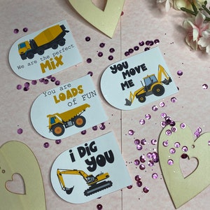 Cartes de Saint-Valentin Construction Enfant