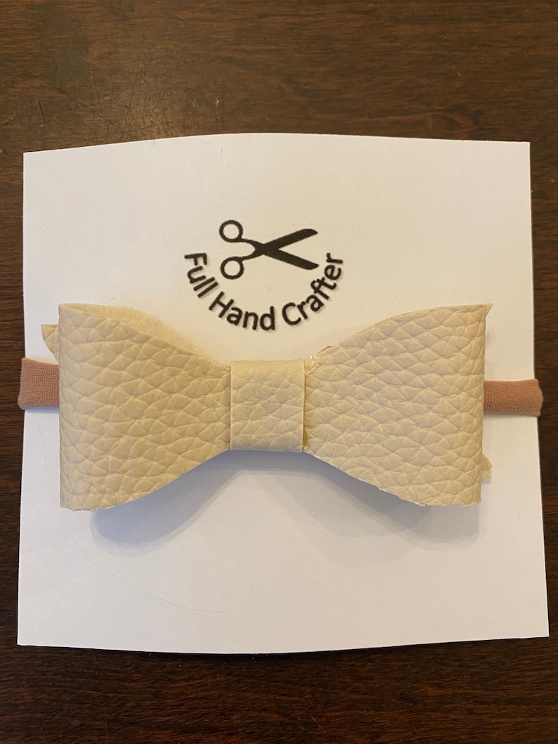 Hair Bow Faux Leather