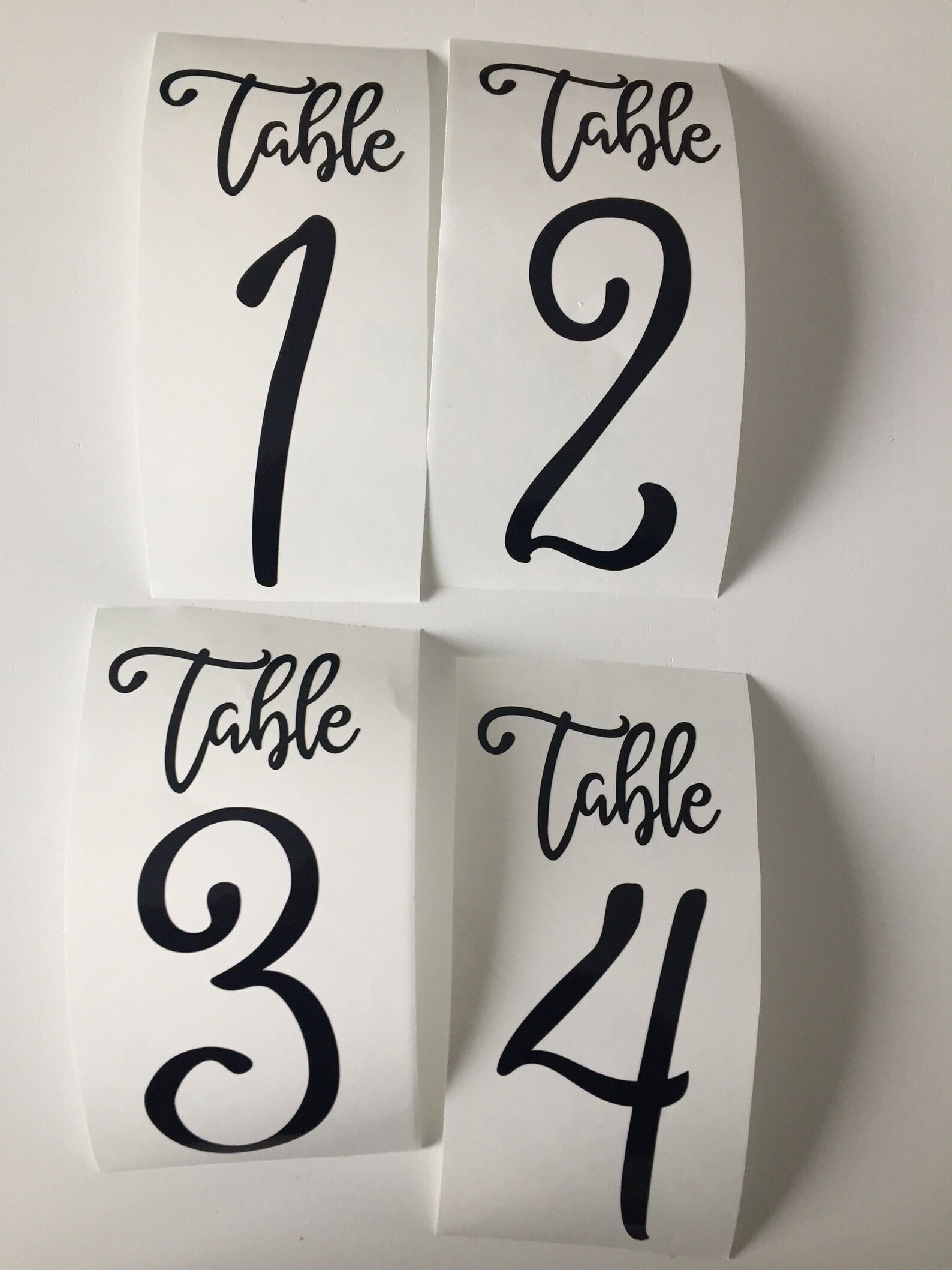 Table numbers vinyl decal sticker Wine bottles Wedding Etsy
