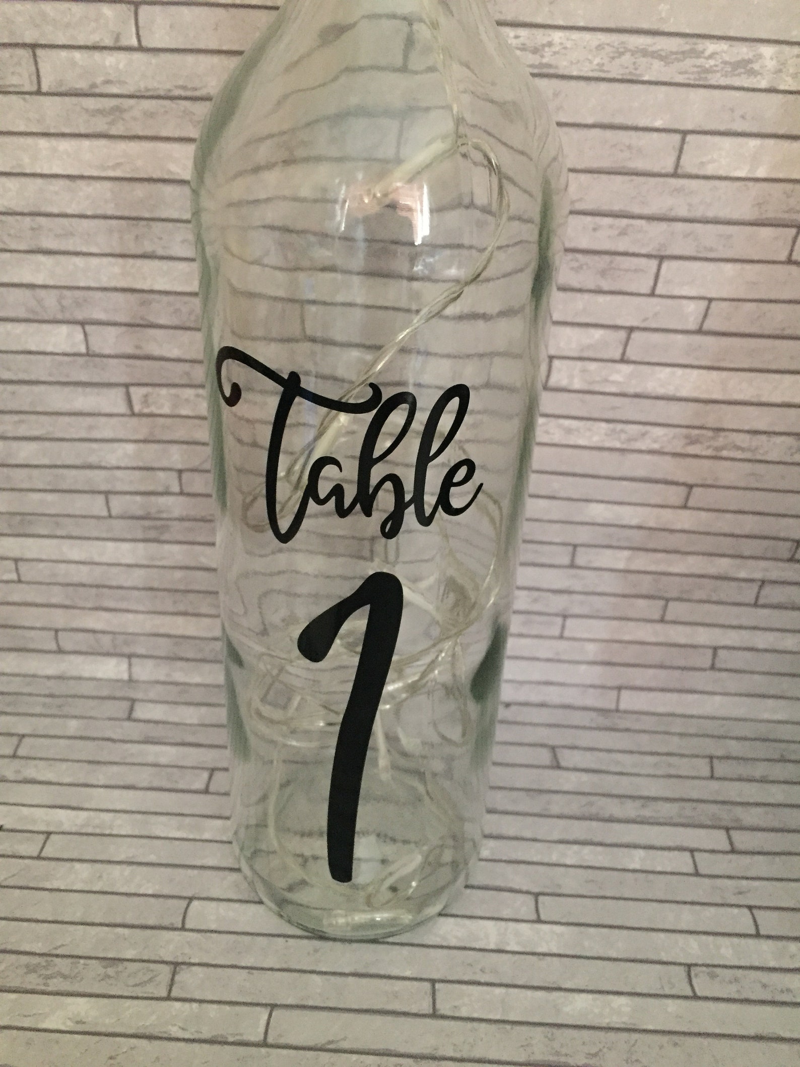 Table numbers vinyl decal sticker Wine bottles Wedding Etsy
