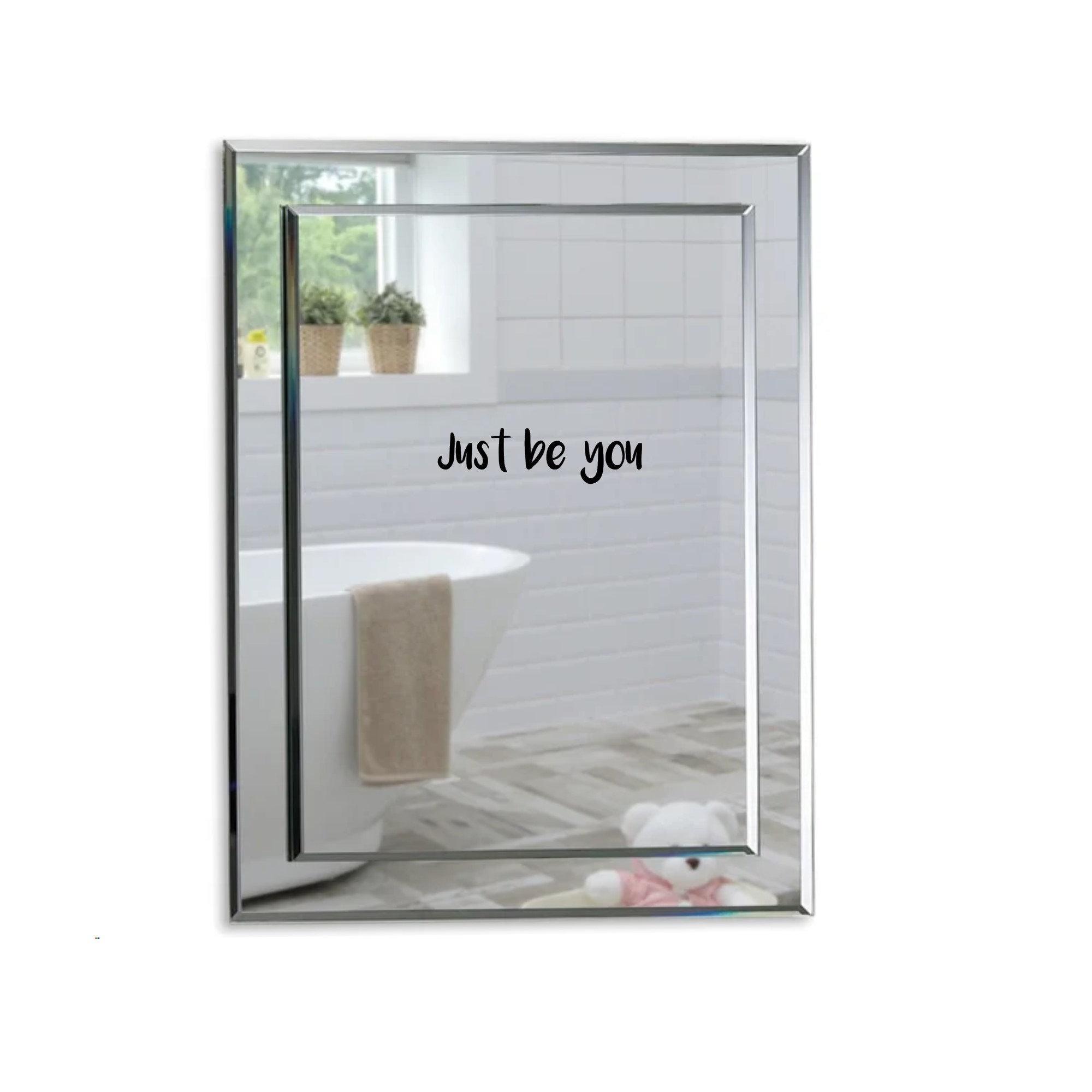 Just be you positive mirror vinyl decal sticker positivity Etsy