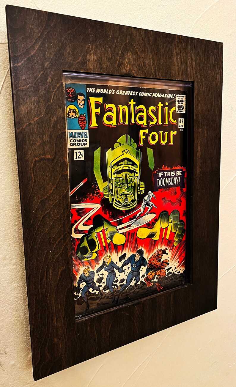 Charcoal Stained Graded Comic Book Display Frame. Etsy