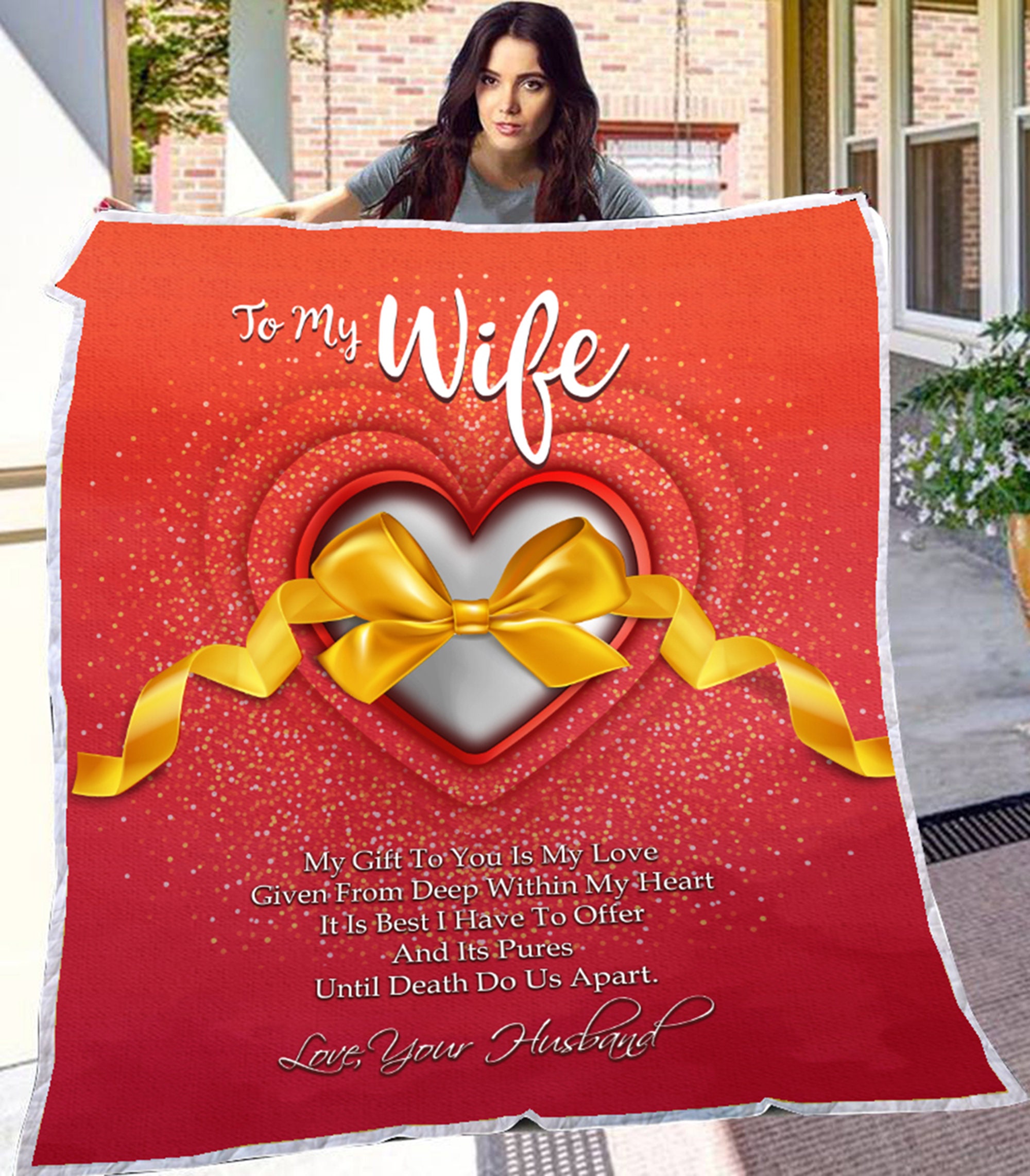 Personalized To My Wife Blanket Idea Valentine Gift For Wife Etsy