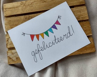 Congratulations - Handmade Card - Envelope Included