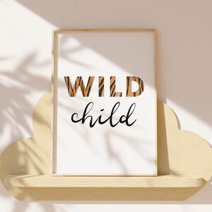 Wild Child Stripes druckbare Kunst | Sofortdownload | Tiger | Kinderzimmer | Spielen