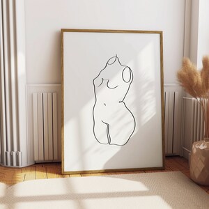 Curves Printable Wall Art | Minimal | Instant Download | Home Decor | Line Art | Woman Body