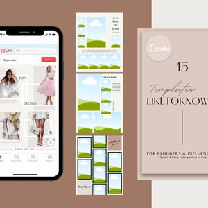 liketoknowit template | Canva ltk Templates | 15 LiketoKnow.it Template |  LiketoKnow.it canva template | Customizable Product