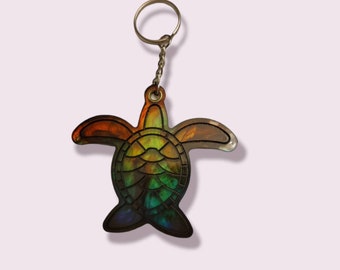 Turtle Keychain | Turtle Lover Gift | Nautical Gift | Ocean Themed Keychain | Turtle Keyring | Gift For Ocean Lover | Turtle Gifts