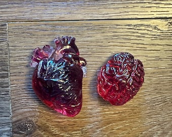 Gothic Fridge Magnets, Gothic Home Decor, Brain & Heart Magnets, Spooky Magnets, Horror Magnets, Creepy Decor, Sugar Skull Magnets