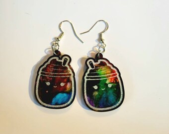 Cute Boba Tea Earrings, Boba Tea Lover, Boba Tea Things, Cute Earrings Gift, Small Dangle Earrings, Handmade Earrings