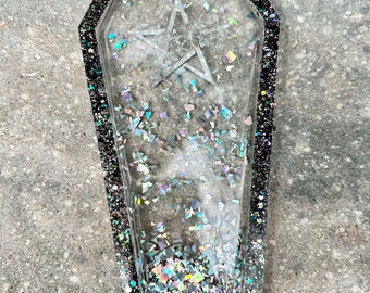 Coffin Resin Tray, Coffin Decor, Spooky Home Decor, Coffin Things, Halloween Tray