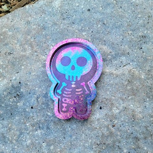 Chibi Tray, Halloween Decor Tray, Skeleton, Goth Tray, Scenecore,  Spooky Season, Small Trinket Dish, Gothic Home Decor, Creepy Home Decor