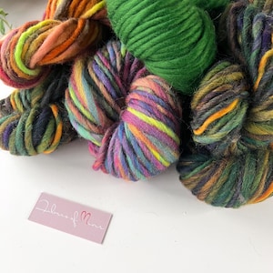 1 pound Super Chunky Wool Yarn Bargain Bulk Grab Bag, Fiber Pack, Single Strand, Felting, Weaving, Knitting, Crocheting, Macraweave, Crafts