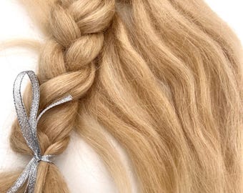 Sandy Blond Wool Doll Hair Fiber: for Needle Felting, Pony Mane, Woodland Creatures - 1oz