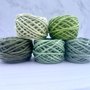 4mm Green Macrame Cotton Cord Set, 100 ft Spools, DIY Fiber Kit