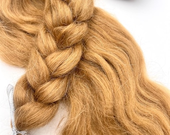 Strawberry Blond Wool Doll Hair Fiber: for Needle Felting - 1oz
