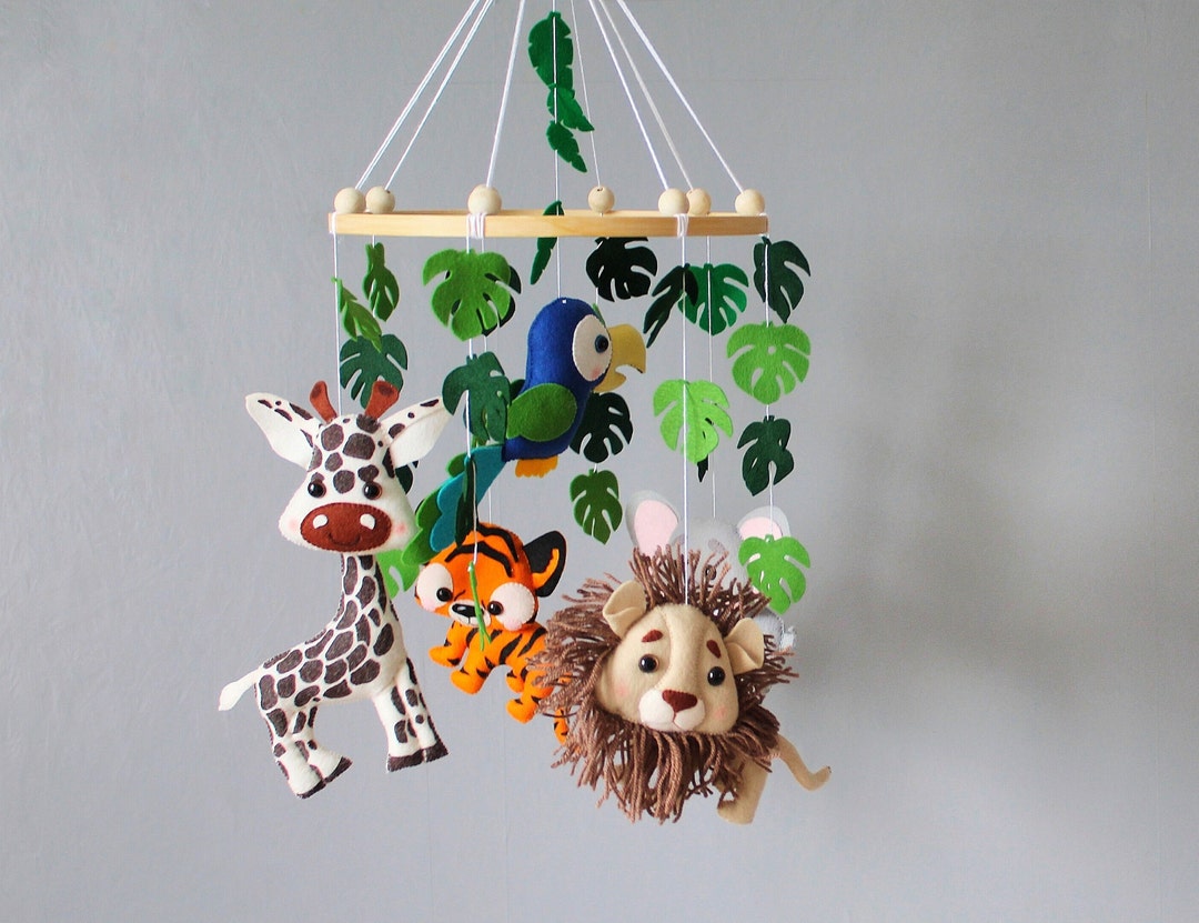 Safari Baby Mobile Neutral Baby Mobile Jungle Baby Mobile Etsy