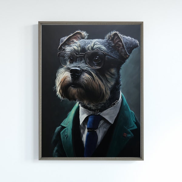 Dogs in Suits Printable Wall Art | Home Decor Art Print Digital Download Animal Art Print Dogs In Clothes Gifts for Her Gifts for Him