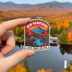 New Hampshire Wooden Magnet Save The Date Card, Rustic New England Destination Wedding invitation