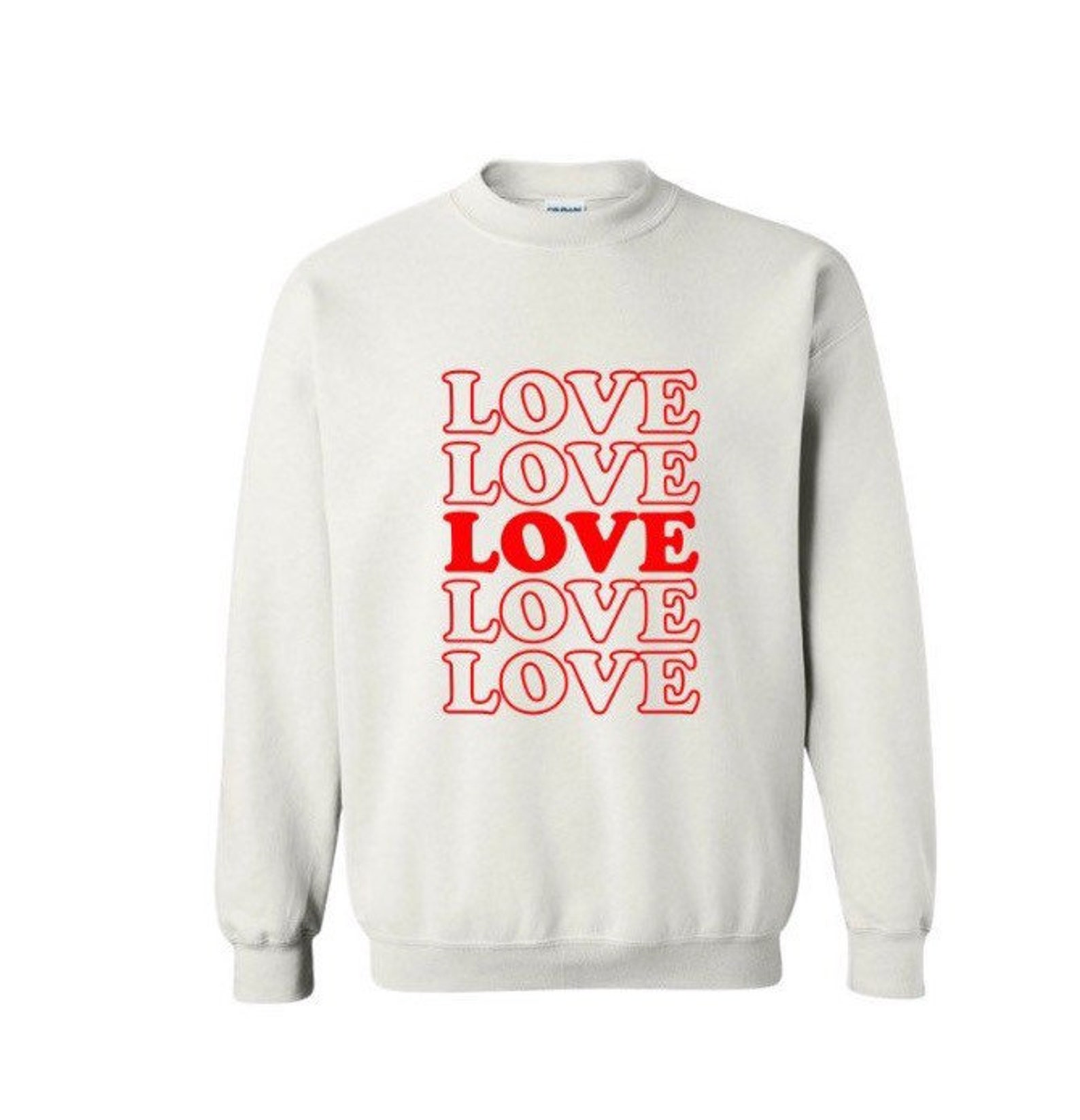 LOVE crewneck sweatshirt Valentines Day crewneck | Etsy