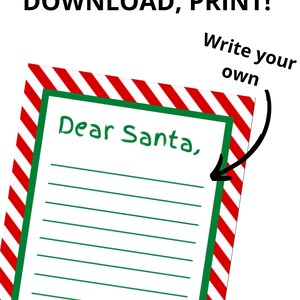 Letter to Santa, Printable,