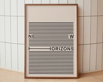 new horizons | quote poster print | Giclée Fine Art Prints