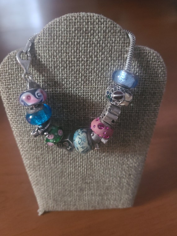 Sterling Silver & Murano Bead Bracelet