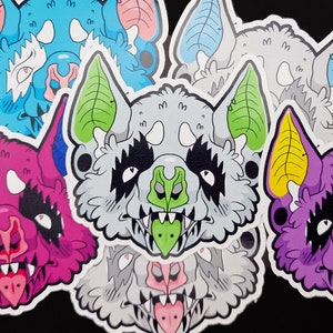 Gender Pride Bat Vinyl Stickers - Subtle LGBT Queer Identity Flags