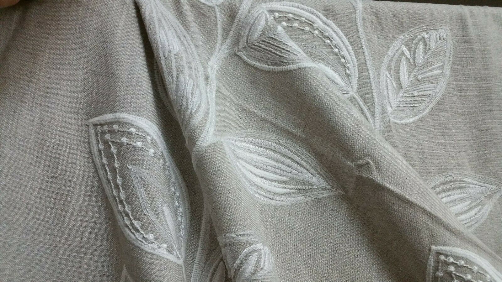 2.8 Yds Stunning Rare Hamilton Fabrics LEAFLET NATURAL Etsy