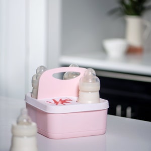 Personalisierter MukGo Flaschenträger (Pink Lemonade - 4 Flaschenträger) - Babyparty, neues Baby Geschenk