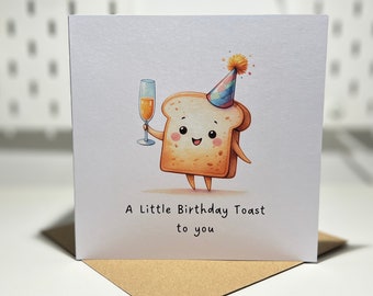 Un petit toast d'anniversaire pour vous | carte d'anniversaire | Joyeux anniversaire