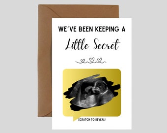 Personalised Surprise Baby Scan Pregnancy Reveal Scratch Card | Surprise Baby Announcement