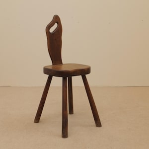 French brutalist chair - folk art 1970s