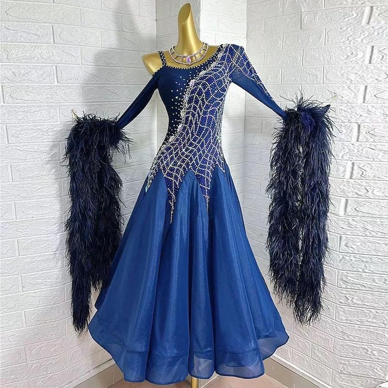 Blue Ballroom Dress-Lattice Beauty main image 1