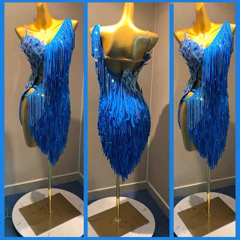 Latin dance fringe dress hotsell