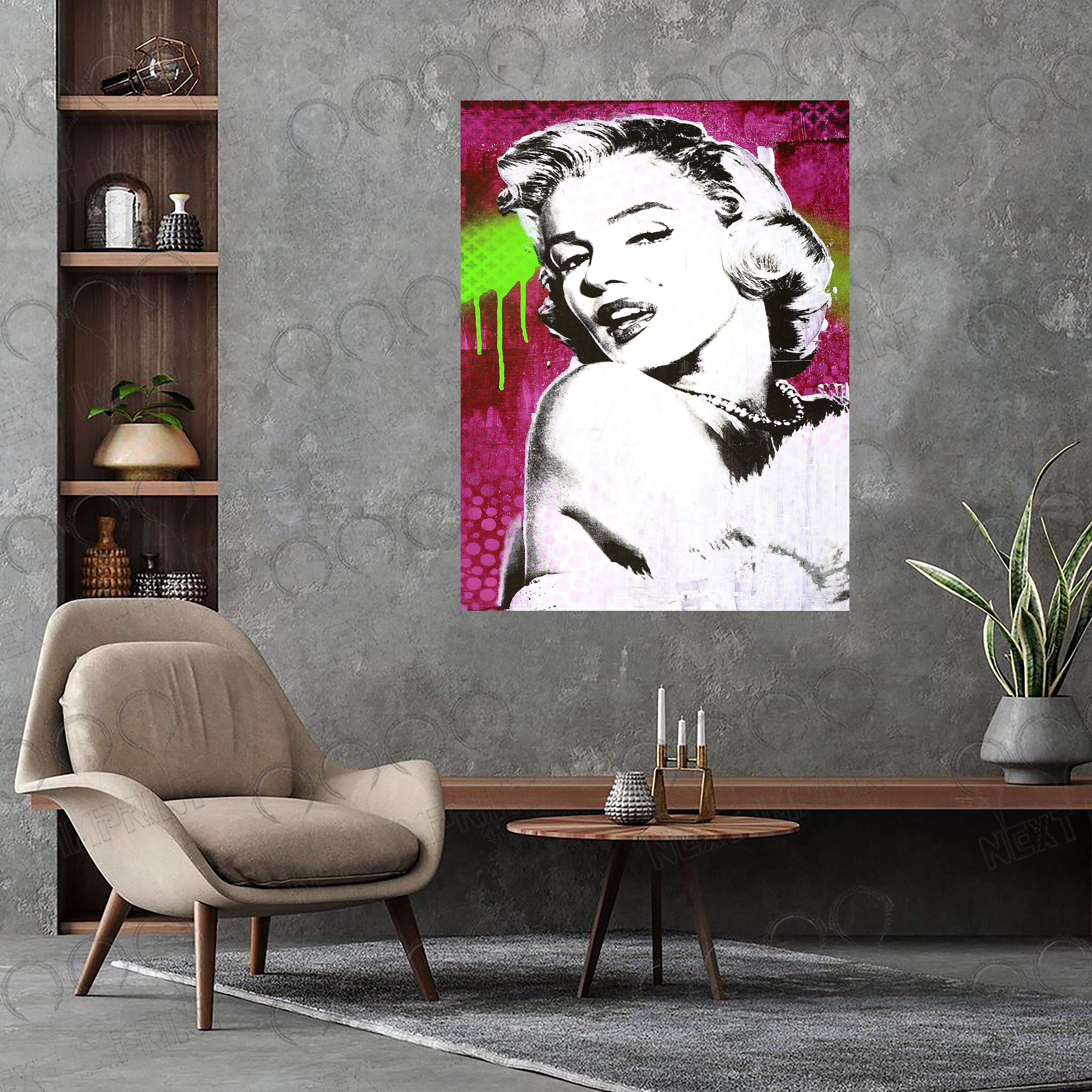 Banksy Marilyn Monroe Graffiti Sexy Prints Modern home decor | Etsy