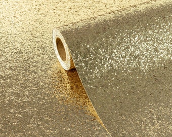 Sequin Glitter Wallpaper - Gold