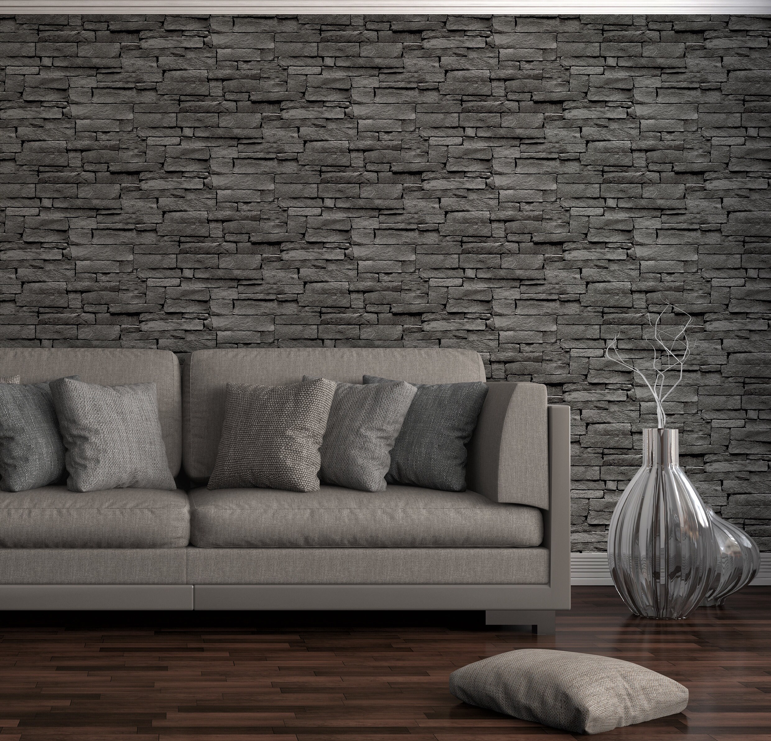 Wallpaper Roll Brick Stone Wallpaper Stone Effect Roll 53cm X 10m