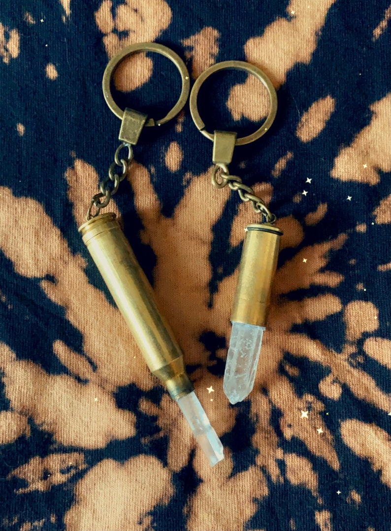 Crystal Bullet Keychain - Etsy