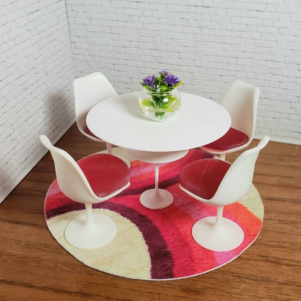 M Dollhouse Rug Floral Fringed Rug For Dollhouse